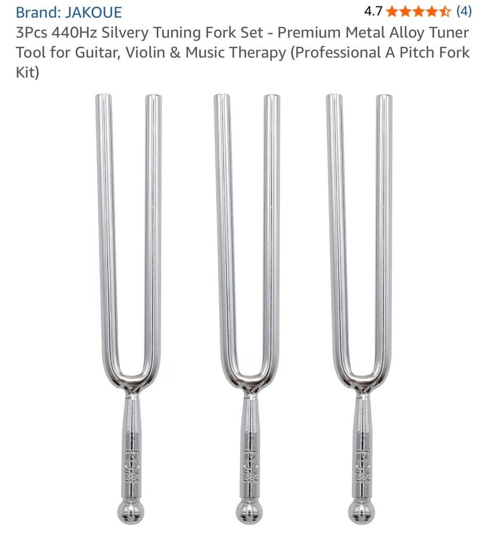 3Pcs 440Hz A Tone Stainless Steel Tuning Fork Set for Guitar and Violin